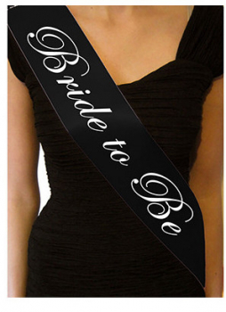 Bride To Be Shoulder Strap, black